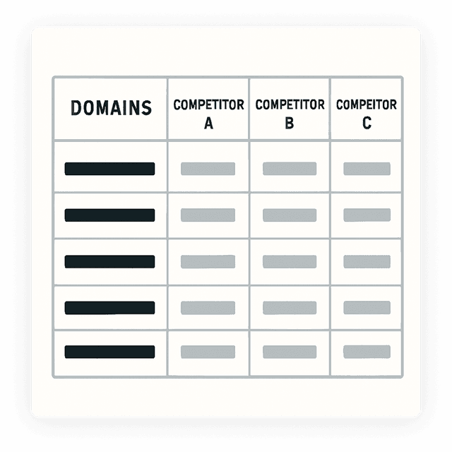 Spot Domains Linking to Multiple Competitors